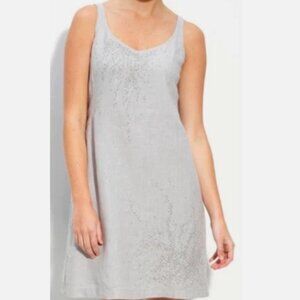 Eileen Fisher Handkerchief Irish Linen Gray Sequin Dress